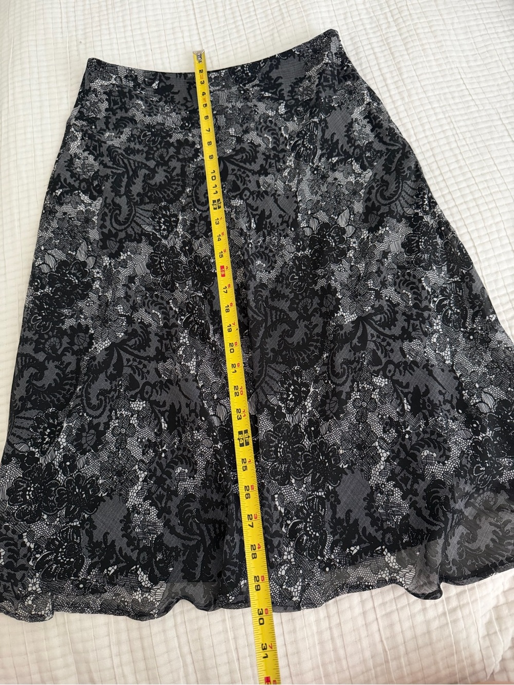 East 5th Black & Gray Floral A-Line Skirt sold at JcPenny - Picture 6 of 7